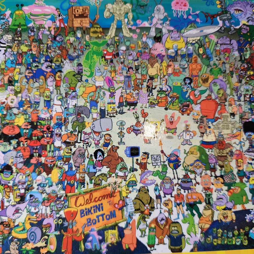 Spongebob Squarepants 3000 Piece Jigsaw Puzzle 32in x 45in Licensed by Aquarius - Picture 5 of 8